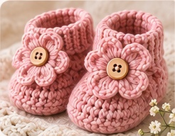 Flower Booties baby booties